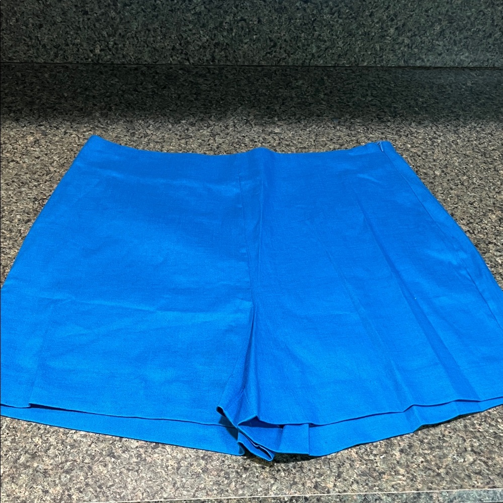 Mango High Waist Blue Women's Shorts